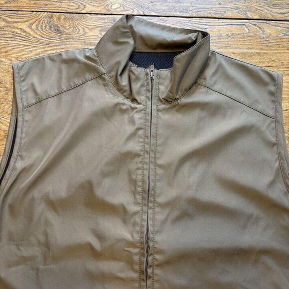Vtg Outer Boundary Vest Mens Large Olive Green Outdoor Sleeveless Windbreaker - Picture 2 of 13